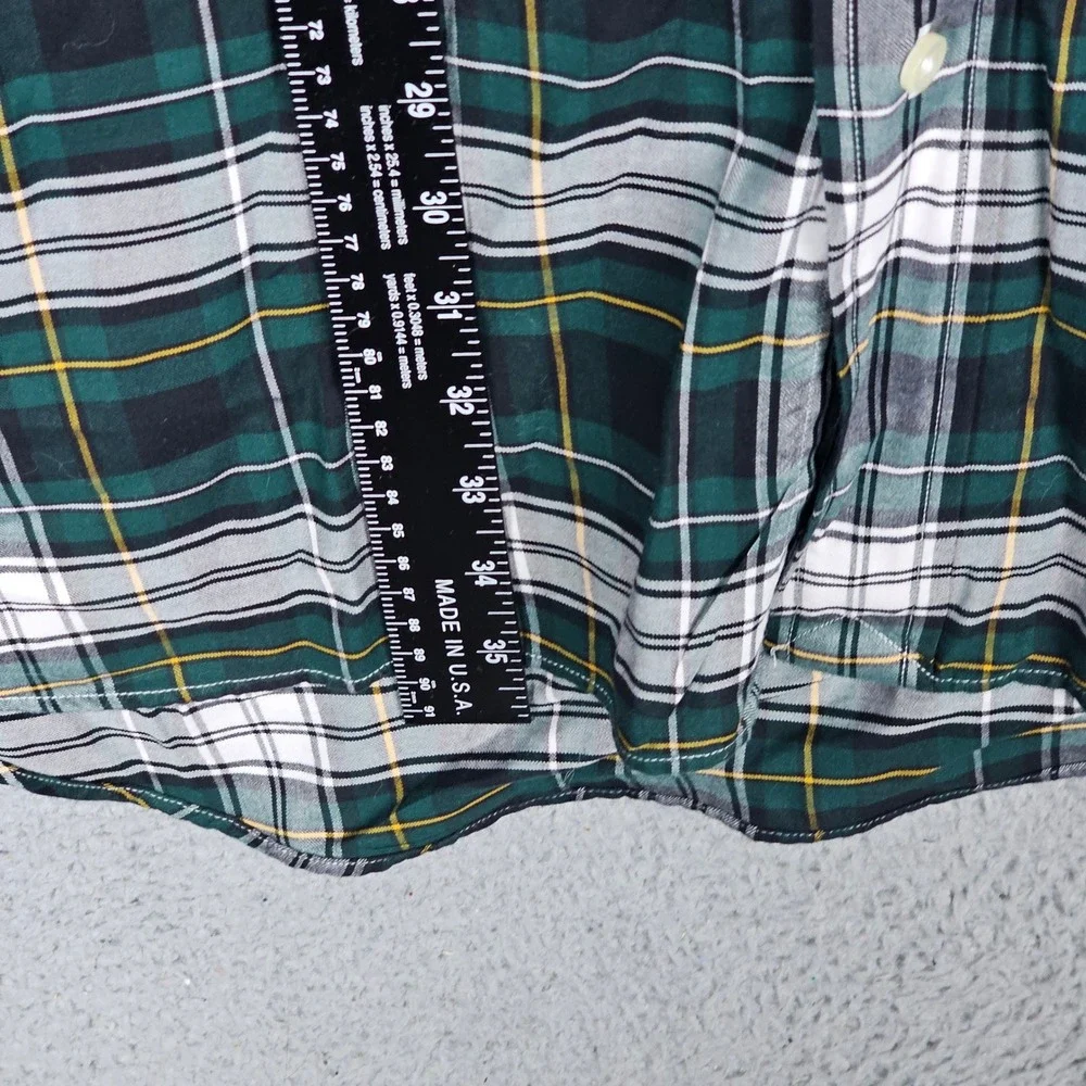 Polo Ralph Lauren Button Down Men 2XLT Green Plaid Long Sleeve Pony Logo Shirt
